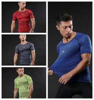Training Men&#039;s Short Sleeve T-shirts Breathable Clothes Quick Dry Sports Tops