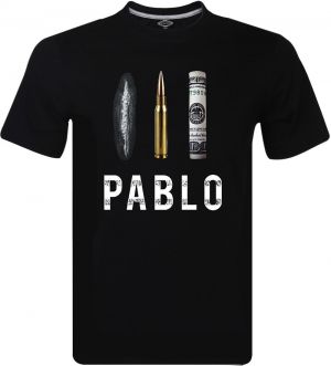 Pablo Escobar Dollar Cocaine Bullet T-Shirt Narcos Colombia Cartel Mens Clothing